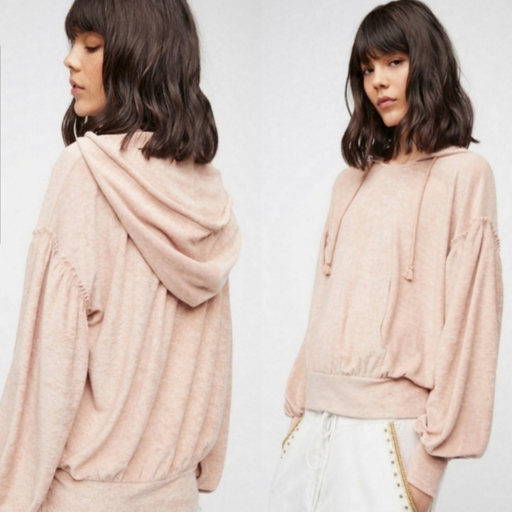 Free People Early Morning Ruffled Hoodie